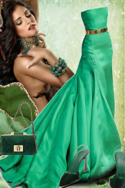 Glamour in green - Combinazione di moda