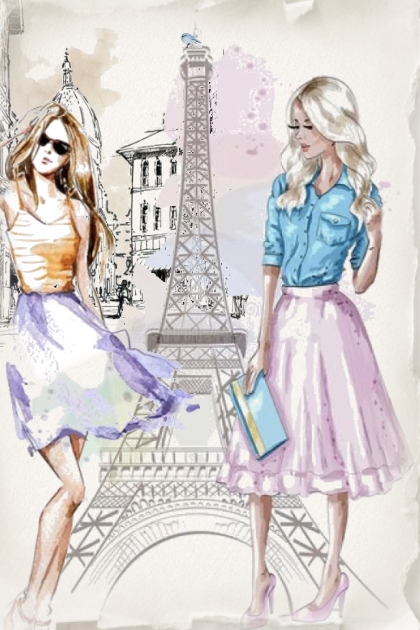 Paris girls- Модное сочетание