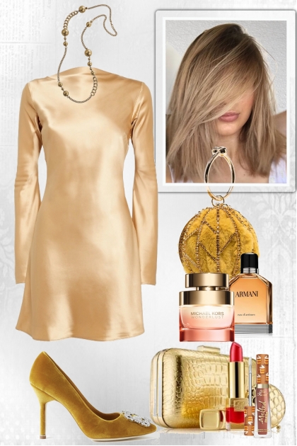 Golden dress 33- Fashion set