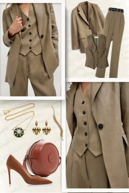 Classical three piece suit- Fashion set
