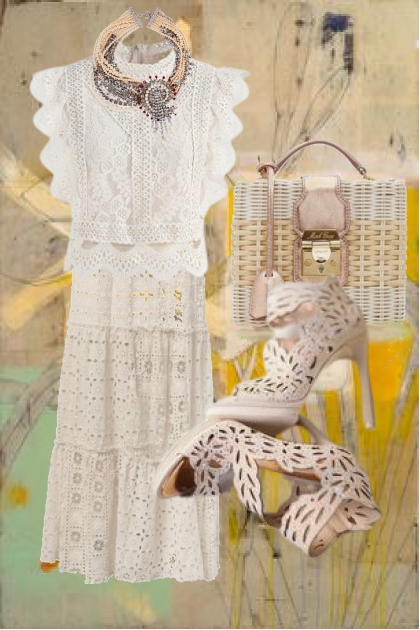 Lace outfit in folk style- Combinaciónde moda
