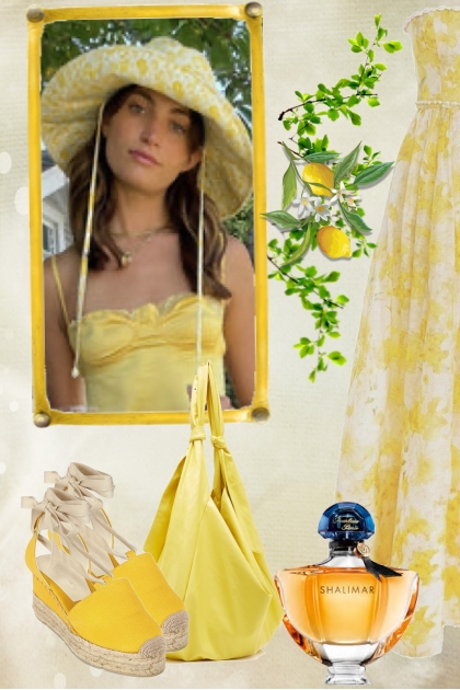 Golden yellow outfit 2- Модное сочетание