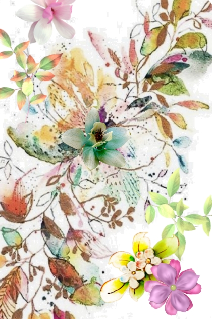 Floral watercolour- Modna kombinacija