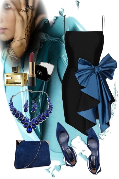 Royal blue cocktail dress 2- Fashion set