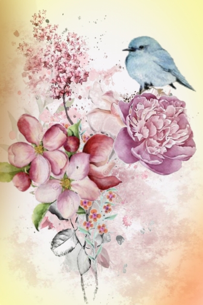 Watercolour bouquet - Modna kombinacija