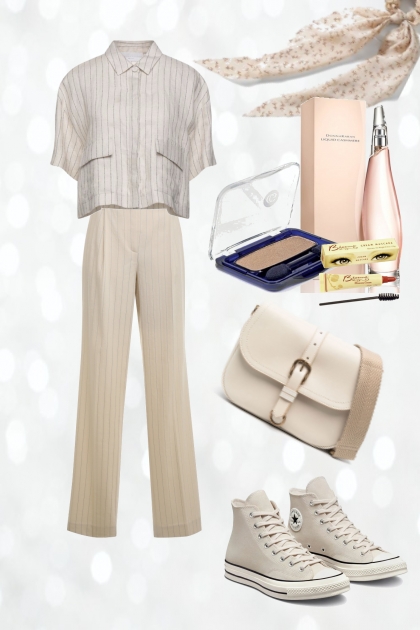Summer linen outfit 2- combinação de moda