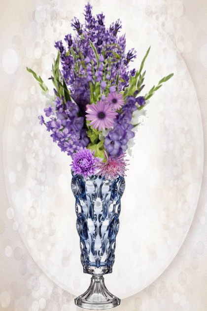 A bouquet of purple flowers 2- コーディネート