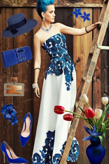 Blue and white outfit 5- Combinaciónde moda