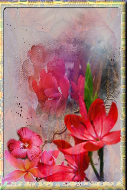 Magenta pink flowers- Kreacja