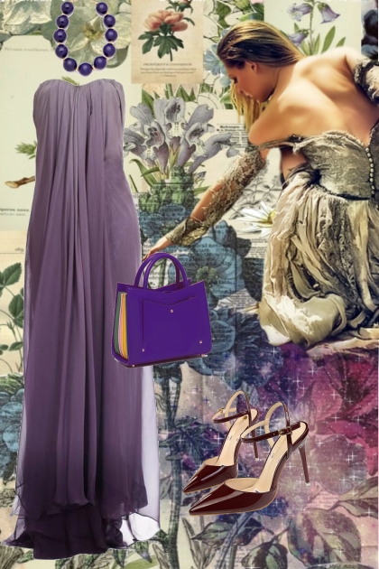 Purple elegance- Modna kombinacija