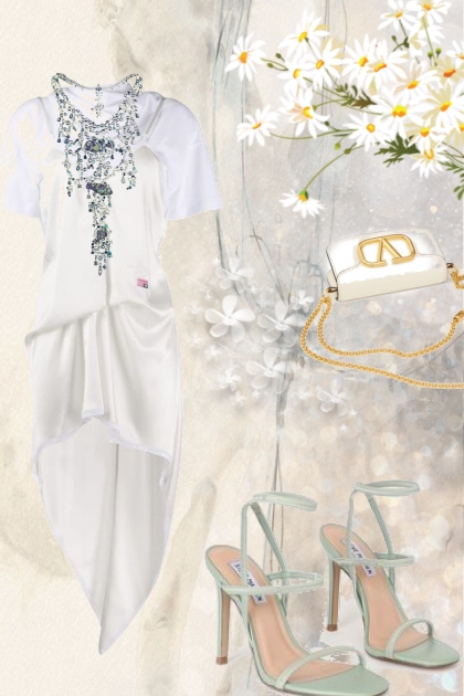White boho dress- Fashion set