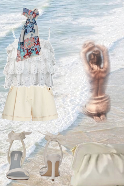 Outfit with white shorts- Combinaciónde moda