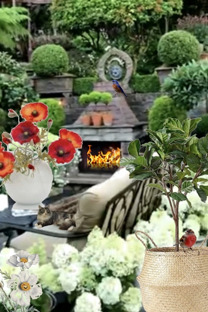 Garden fireplace- Modna kombinacija