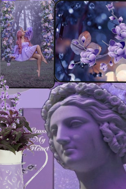 Lilac collage- Modekombination