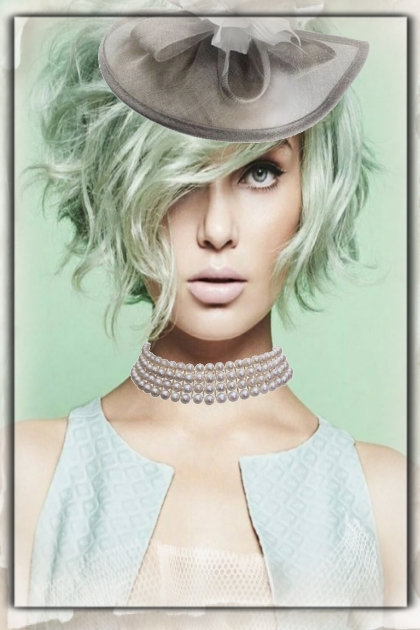 Green hair 3- Fashion set