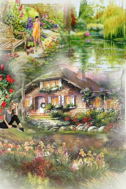 A house by the pond- combinação de moda