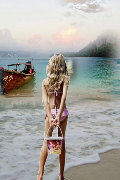 A girl on the sea shore 2