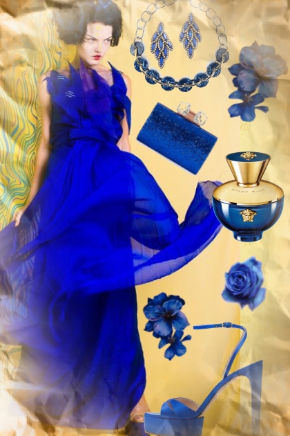 Royal blue glamour 2- Combinazione di moda