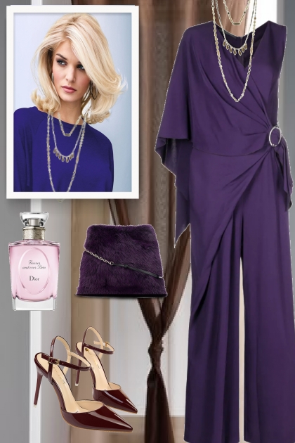 Purple overalls- Fashion set