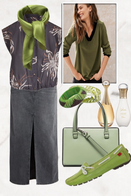 Dull green- Combinazione di moda
