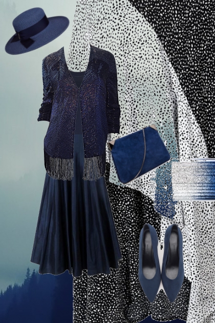 Dark blue outfit- combinação de moda