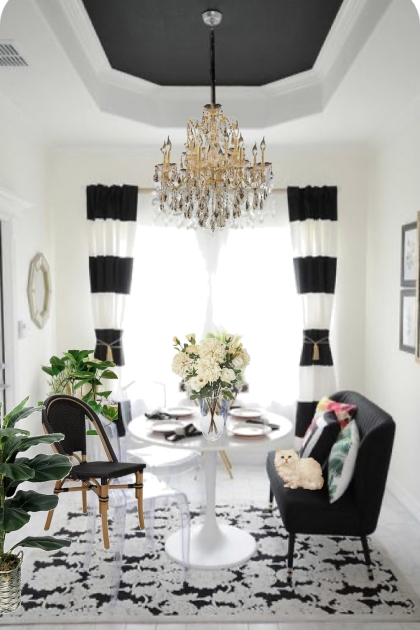 Black and white sitting room- Fashion set