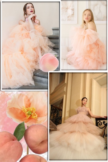 Shades of peach colour- Fashion set