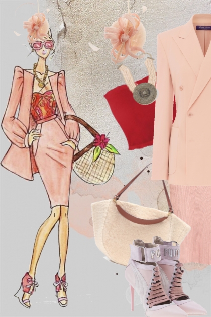 Peach coloured outfit 3- Модное сочетание