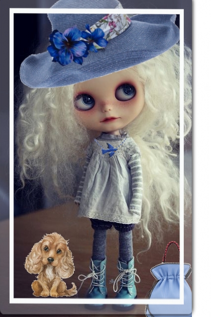 a doll in blue 2- Combinazione di moda