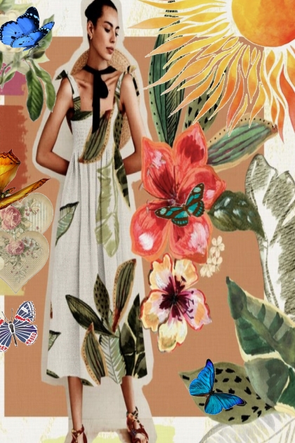 Tropical flowers- Fashion set