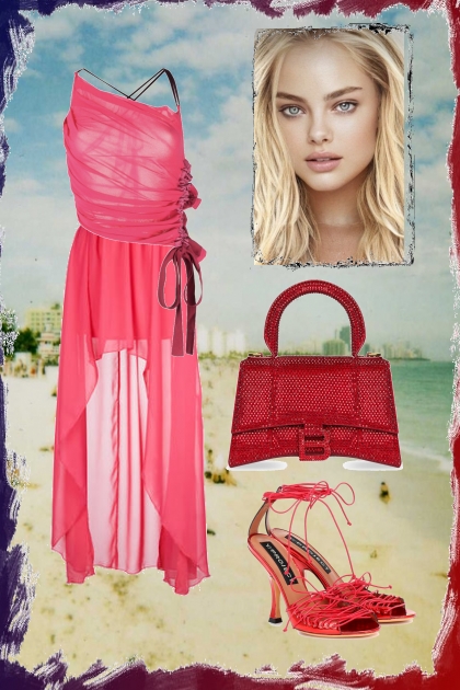 Bright pink for hot August- Combinaciónde moda