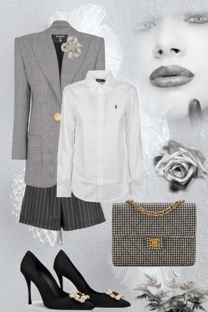 Grey elegance- combinação de moda