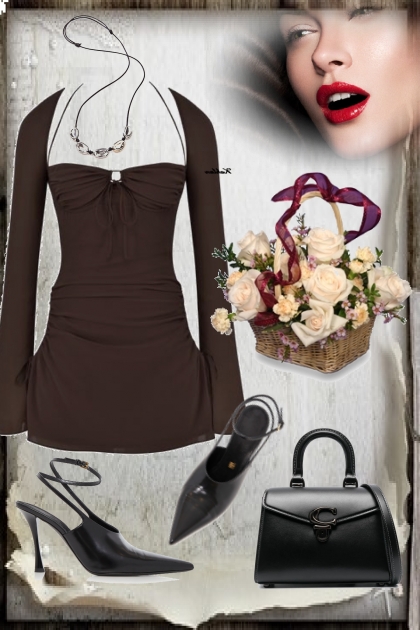 Black mini dress- combinação de moda