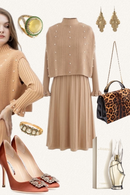 A knitted dress- Combinazione di moda