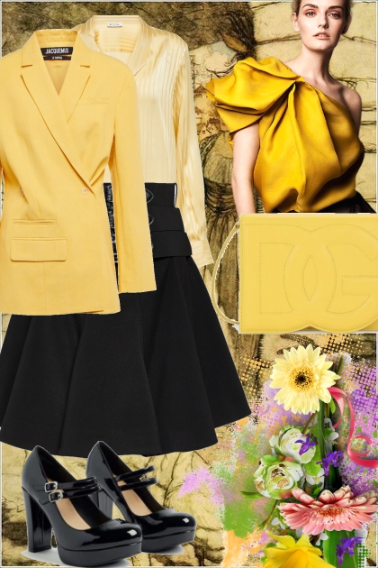 Glamorous yellow- Combinaciónde moda