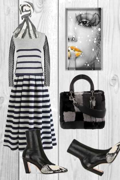 Black and white stripes 44- Combinaciónde moda