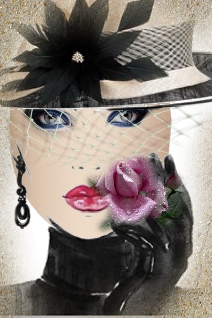 Lady with a lilac rose- Combinaciónde moda