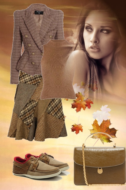 Warm tones of autumn- Fashion set