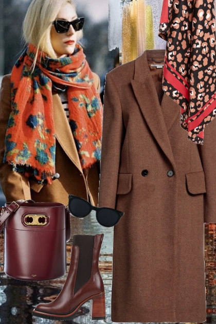 Brown coat- Модное сочетание