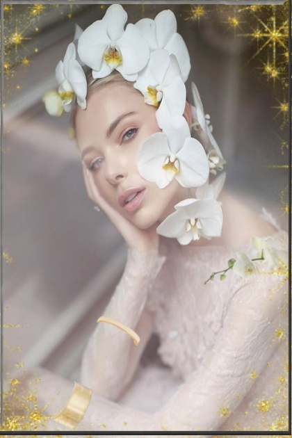A girl in white orchids- Fashion set