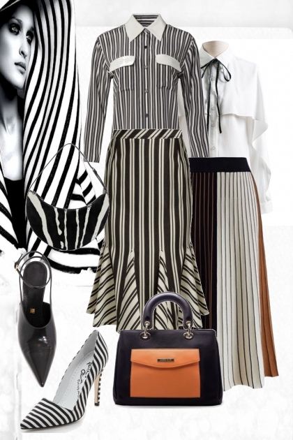 Stripes and not only- combinação de moda