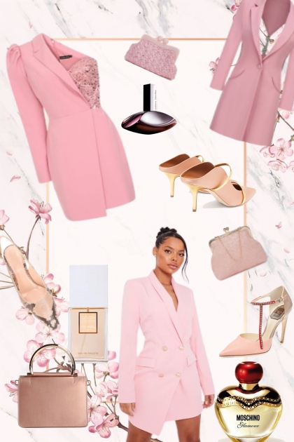 Jacket dresses in feminine pink