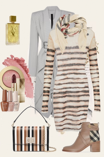 Stripy dress 2- Modna kombinacija