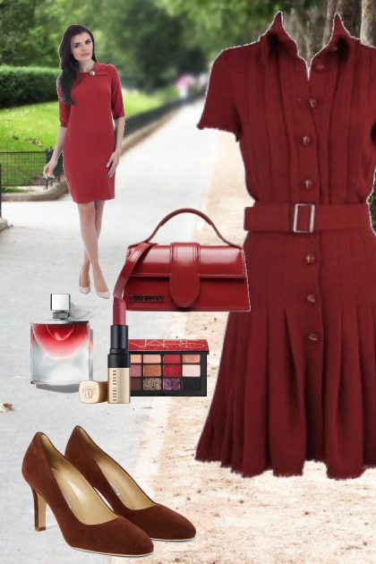 Red dress 6- Modekombination