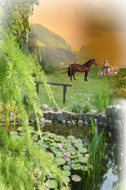 Horses on the meadow- Modekombination