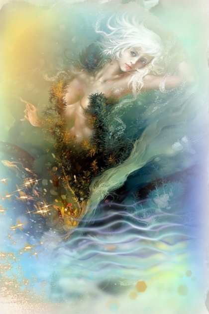 Mermaid in the sea- combinação de moda