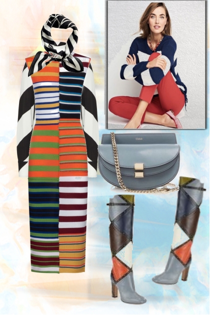 Bright stripes- Combinazione di moda
