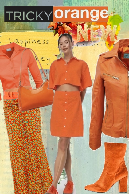 Tricky orange- Combinazione di moda