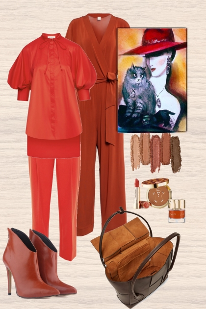 Outfits in red- combinação de moda