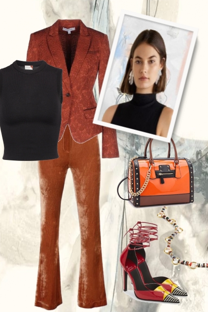 Terracotta suit- Modna kombinacija